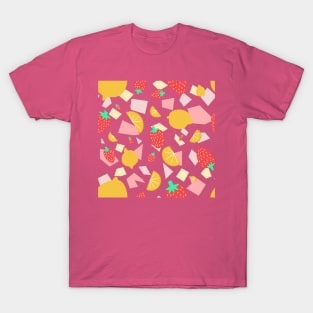 Strawberry Lemonade Pattern T-Shirt